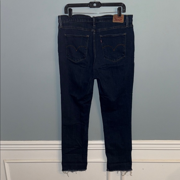 Levi’s 724 High Rise Straight Dark Denim Women’s size 33 jeans - Picture 10 of 13